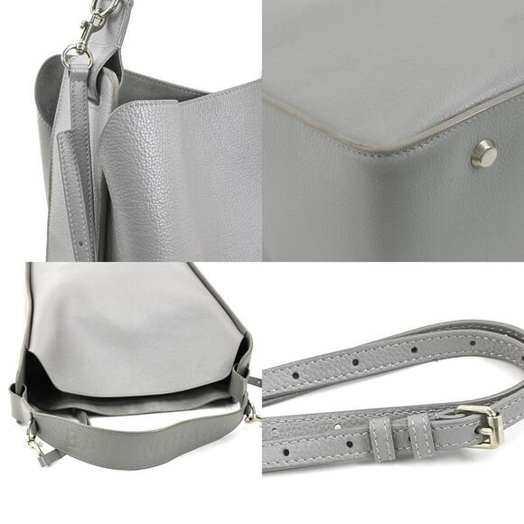 BALENCIAGA Gray Leather Shoulder Bag - Picture 3 of 5